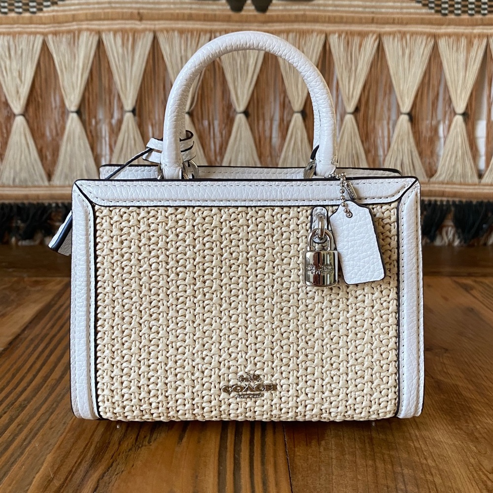 Micro Zoe Straw Crossbody Mini Purse